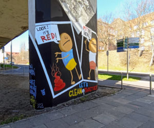 Polak i Ukrainiec wspólnie sprzątają świat. Nowy antywojenny mural w Szczecinie