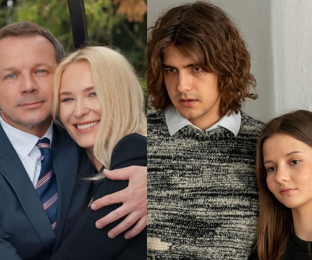 Złożone zdjęcie przedstawiające dwie pary bohaterów z serialu Barwy szczęścia w zbliżeniu, odzwierciedlające emocje związane z finałem sezonu i zarzutami widzów. Więcej o ich losach przeczytasz na portalu Super Seriale.
