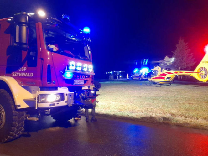 12-latkę z objawami zatrucia tlenkiem węgla do szpitala zabrał śmigłowiec LPR