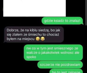 Wiadomości księdza do jednej z uczennic