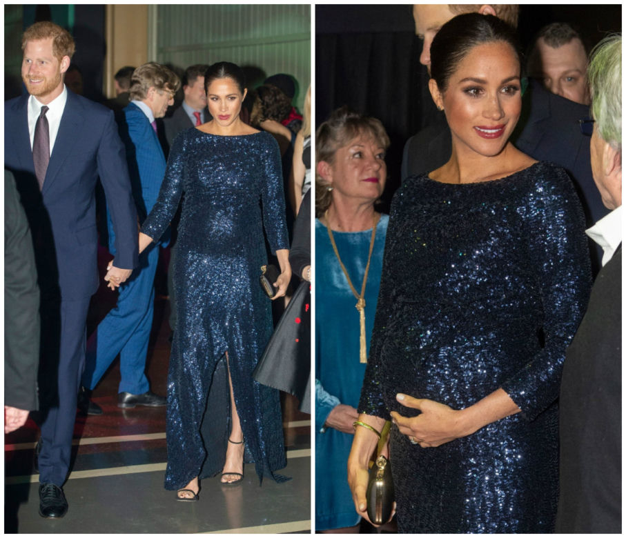 Meghan Markle w granatowej sukni
