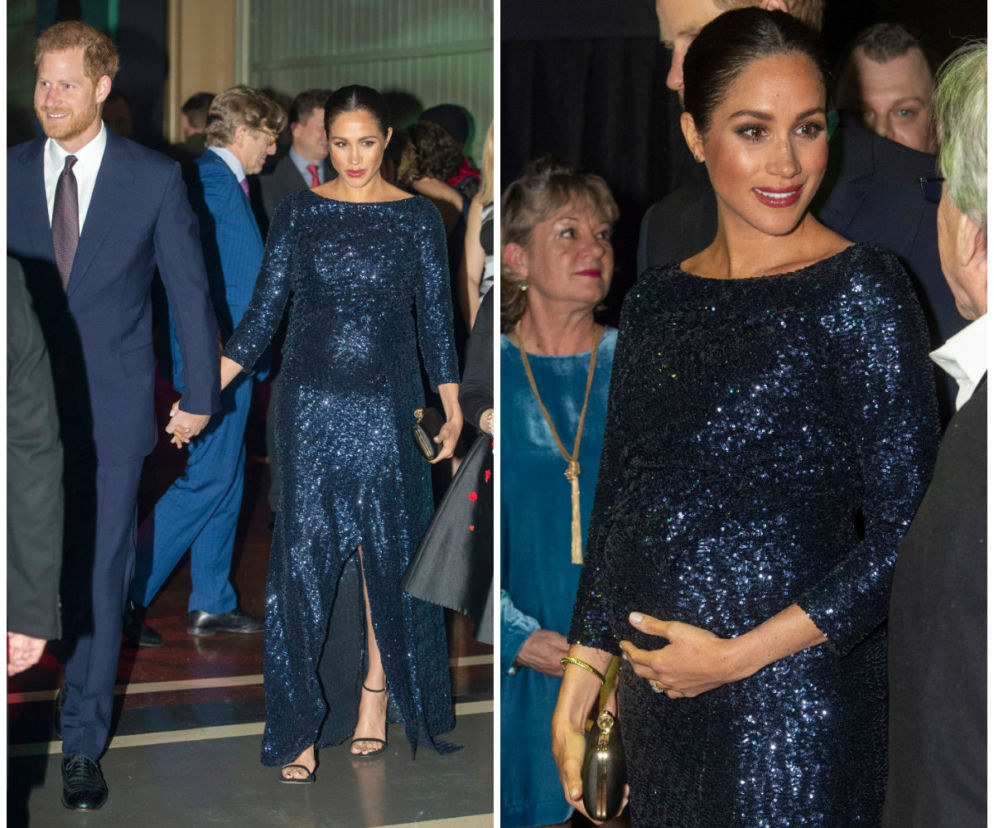 Meghan Markle w granatowej sukni