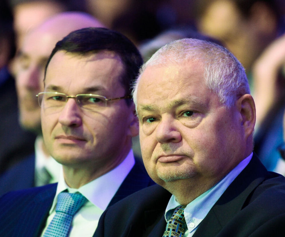 Premier Morawiecki i prezes Adam Glapiński