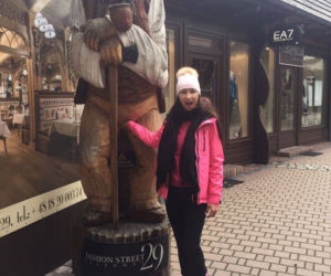 Angelika Fajcht w górach. 