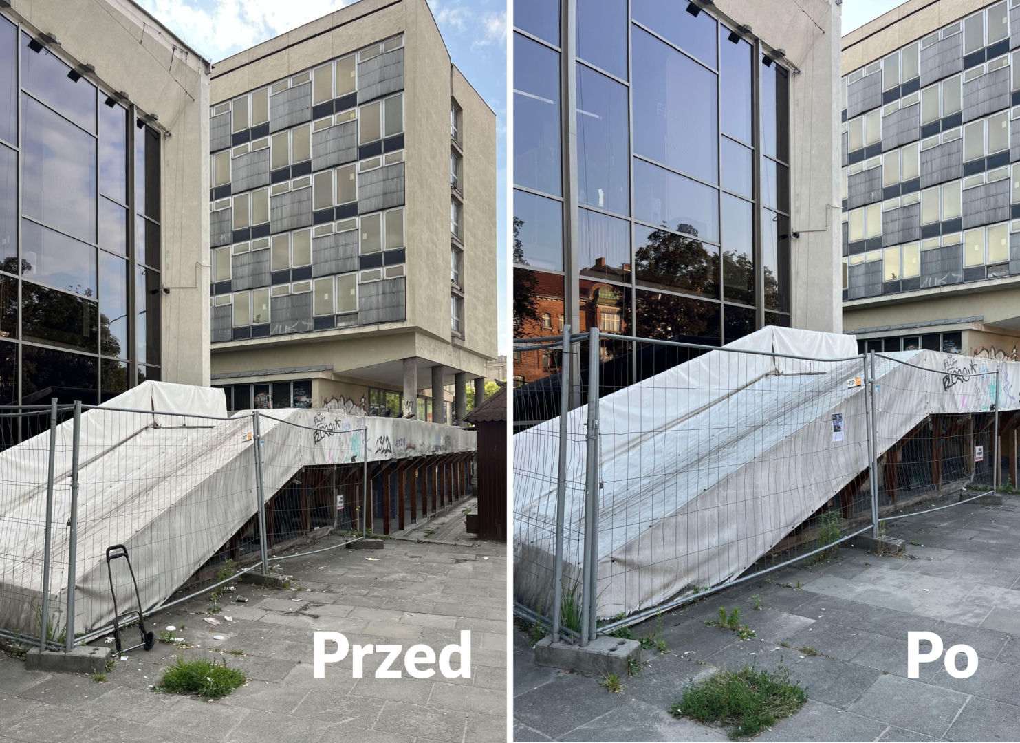Schody przy Kinie Kijów w Krakowie