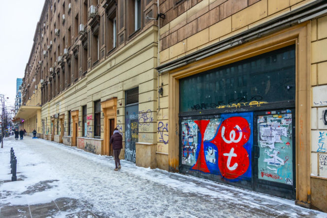 Graffiti w centrum Warszawy w 2026 r.