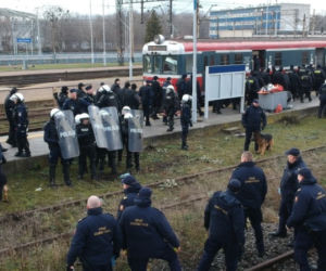 Szkolenie służb na dworcu Łódź Kaliska