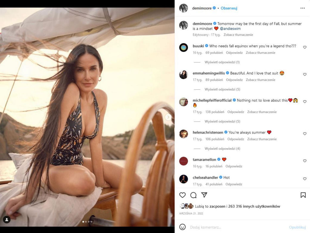 Walka dojrzałych piękności na bikini! 54-latka kontra 60-letnia Demi Moore