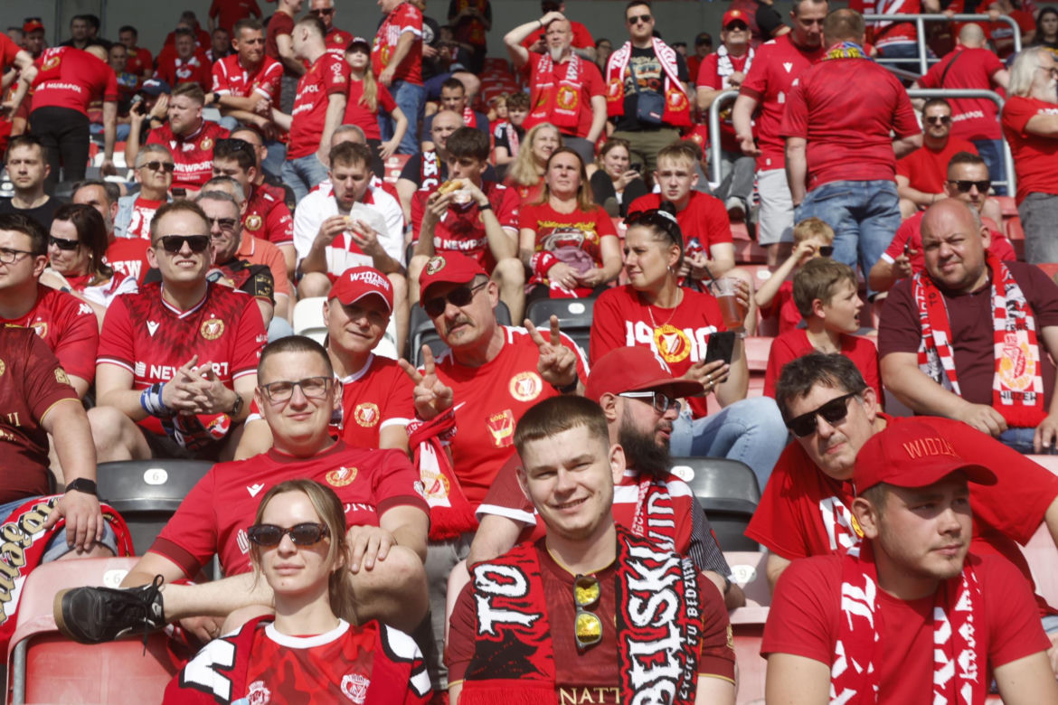 Kibice na meczu Widzew Łódź - Piast Gliwice
