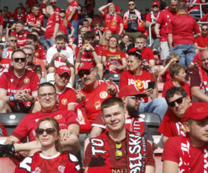 Kibice na meczu Widzew Łódź - Piast Gliwice