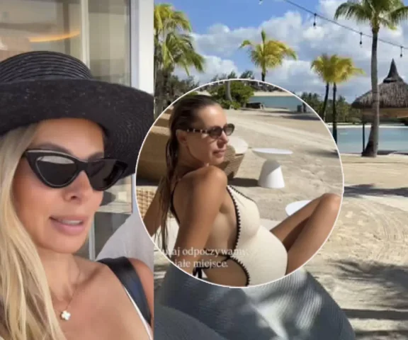 Janachowska w zaawansowanej ciąży relaksuje się na Mauritiusie