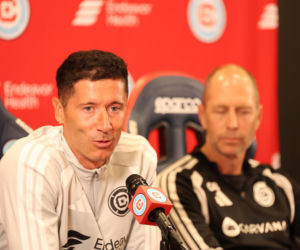 Robert Lewandowski na konferencji Chicago Fire