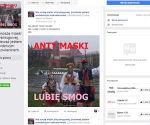Nie noszę maski antysmogowej, ponieważ jestem prawdziwym krakowianinem