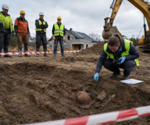 Niespodzianka w wykopie - nieznane instalacje, szczątki ludzkie, artefakty. Trzeba wstrzymać budowę i powiadomić służby