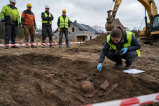 Niespodzianki wykopane na budowie. Co zrobić, gdy na placu budowy trafisz na szczątki ludzkie, niewybuch albo zabytek?