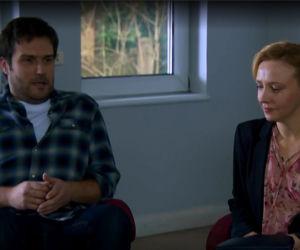 Barwy szczęścia, odc. 2245. Sabina (Barbara Kurzaj), Damian (Michał Lesień)