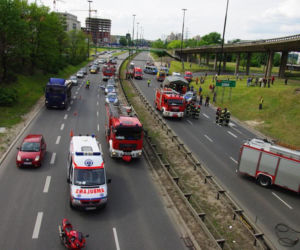 Wypadek autobusu w Warszawie