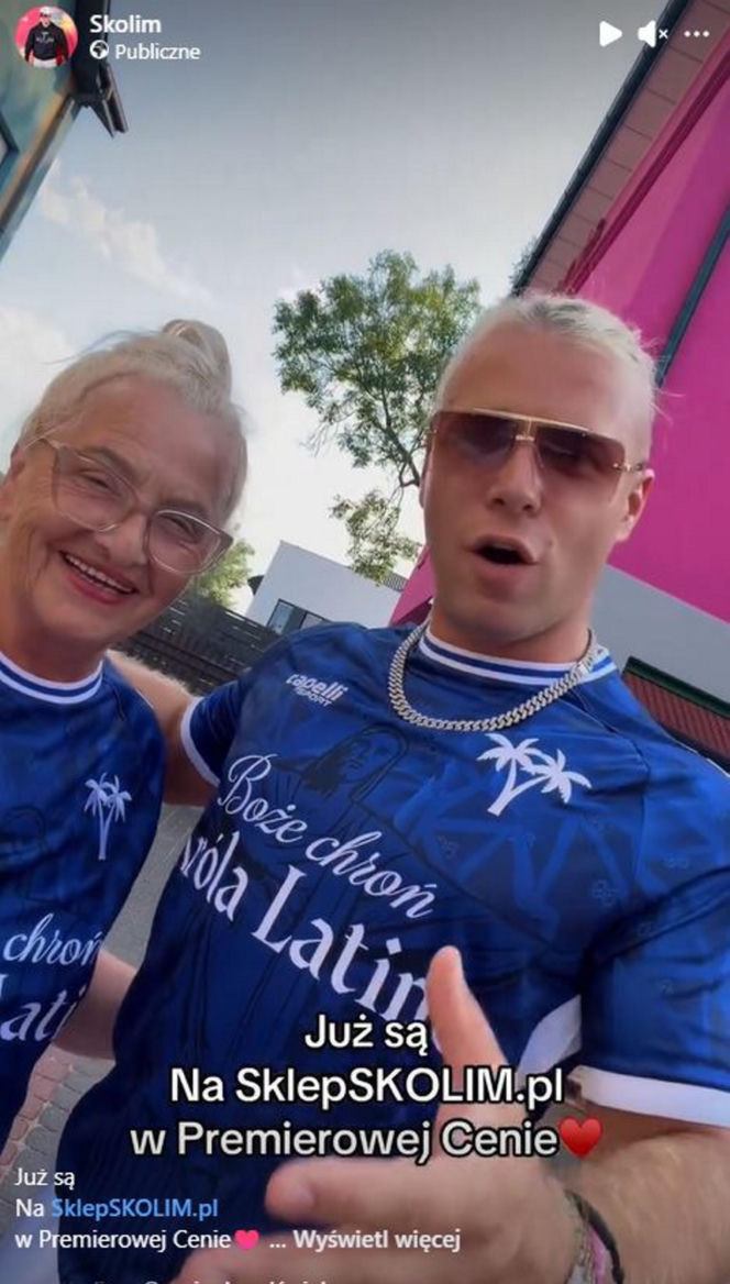 Król Latino, Skolim, wypuścił do sprzedaży koszulkę "Boże Chroń Króla Latino"