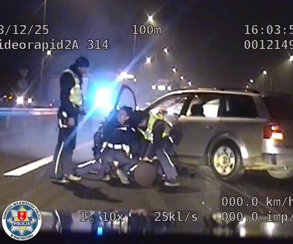 Niebezpieczny rajd audi na Podlasiu. Kierowca odpowie za szereg wykroczeń