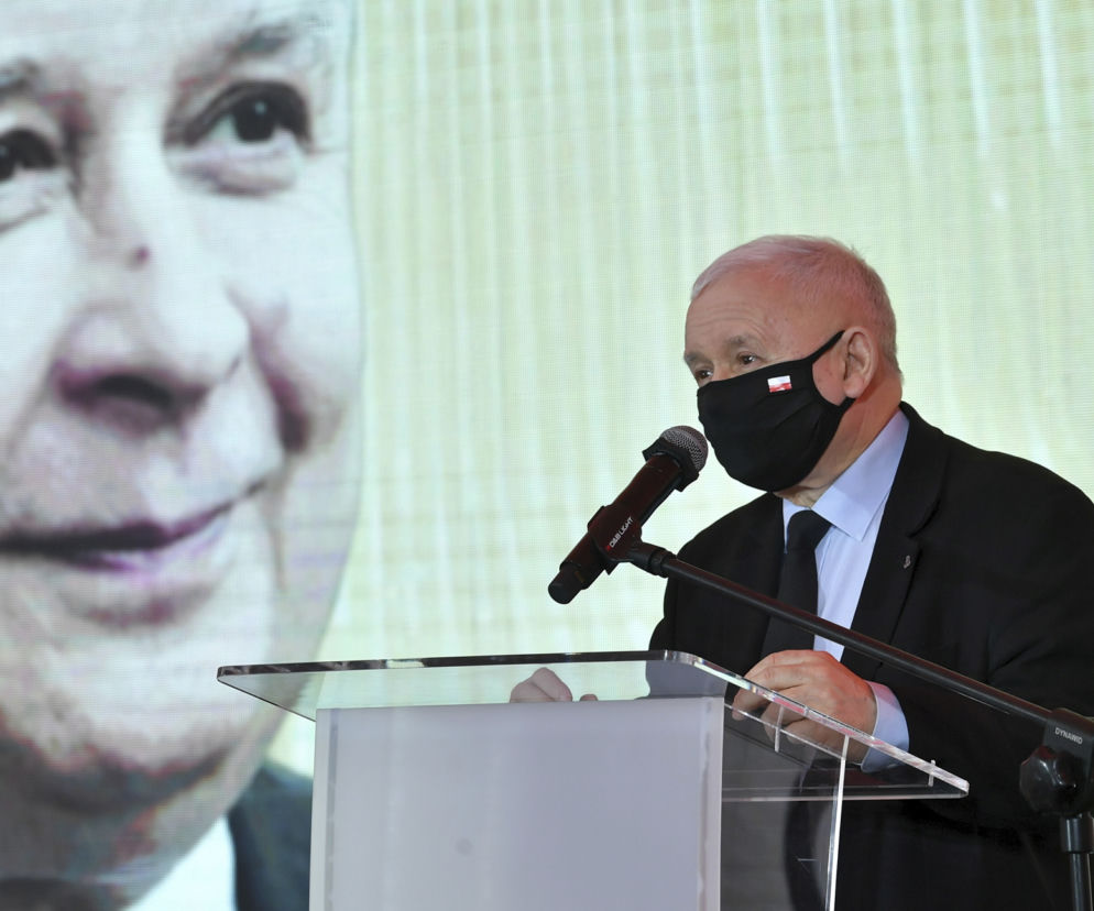  Jarosław Kaczyńsk podczas uroczystej gali Człowiek Roku tygodnika Wprost