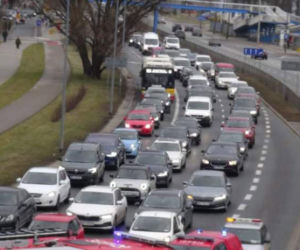 Karambol na Radzymińskiej. Są ranni
