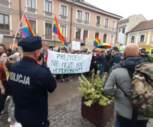 Protest podczas wizyty Adrzeja Dudy