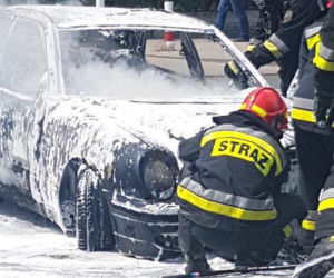 Mercedes poszedł z dymem na Woli
