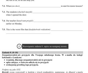 Arkusze angielski rozszerzony karty rozwiązań