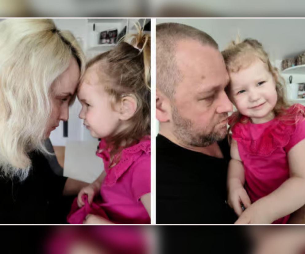 Dwa zdjęcia Mai Rutkowskiej z rodzicami. Obok niej mama i tata. O walce o życie 5-latki przeczytasz na łamach SE.