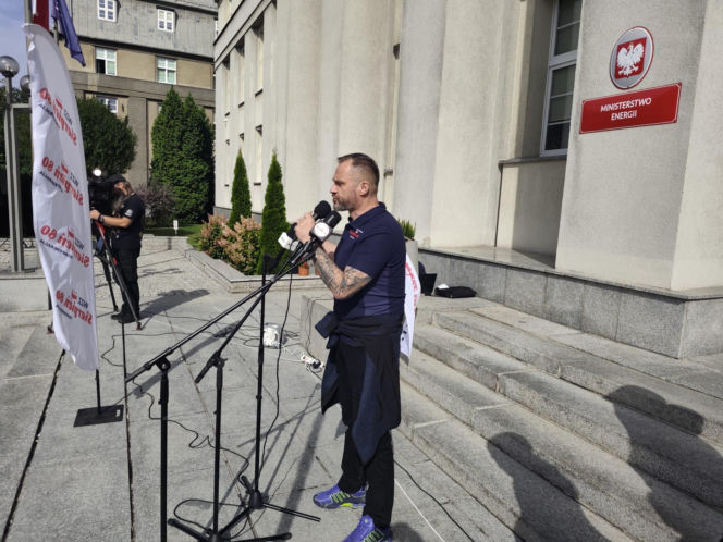 Protest górników i hutników