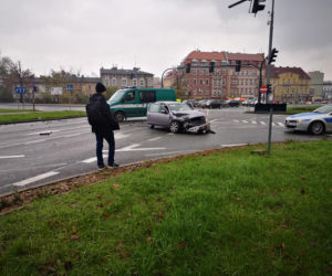 Wypadek na placu Poznańskim w Bydgoszczy