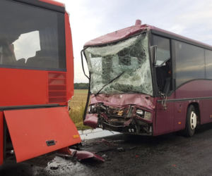 Dramatyczne zderzenie autokarów na Dolnym Śląsku