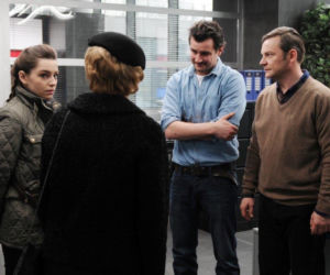 KOMISARZ ALEX 3 sezon odc. 36. Michał Orlicz (Antoni Pawlicki), Puchała (Ireneusz Czop), Aneta (Agnieszka Więdłocha)