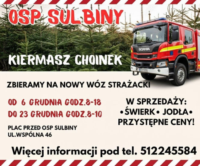 Sprzedają choinki żeby zarobić na nowy wóz strażacki