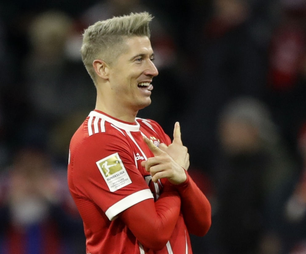 Robert Lewandowski jako blondyn