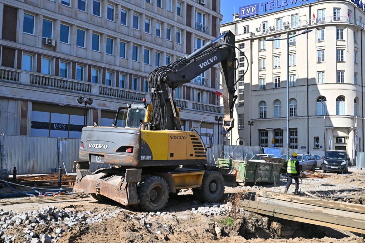 Budowa parkingu podziemnego pod placem Powstańców. Byliśmy pod ziemią 