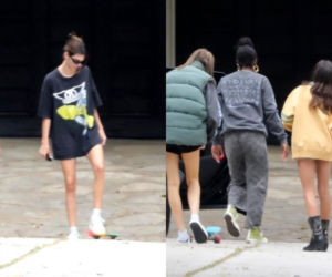 Kendall Jenner z przyjaciółkami uczy się jazdy na desce