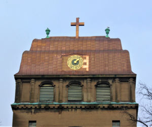 Zegar na wieży Sanktuarium NSPJ w Szczecinie