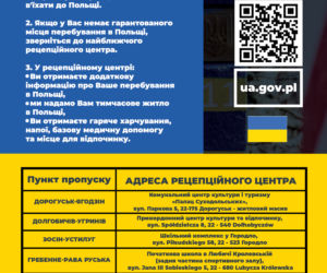 Akcja informacyjna dla uchodźców z Ukrainy. Ulotka, infolinia, strona internetowa i alert RCB