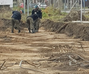 Skład bomb z czasów II wojny światowej na budowie we Wrocławiu