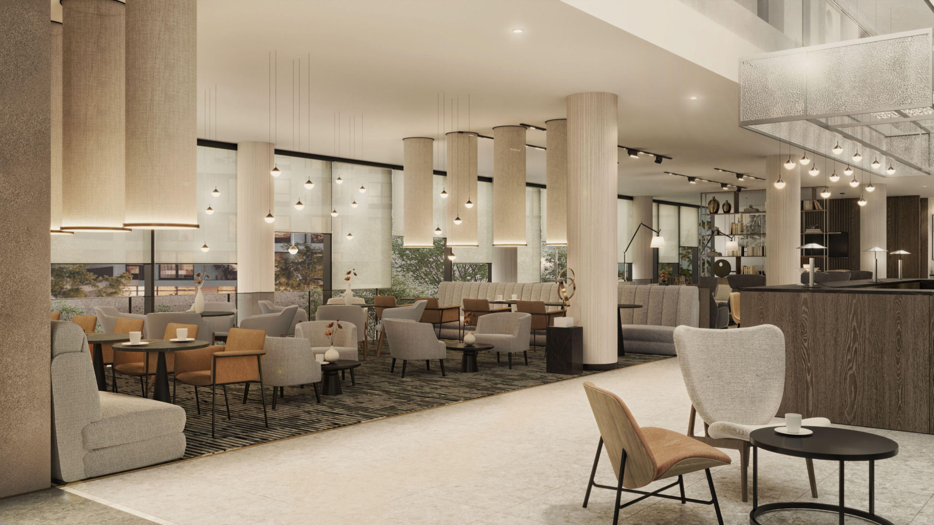 Wnętrza hotelu AC Hotel Warsaw Port Praski