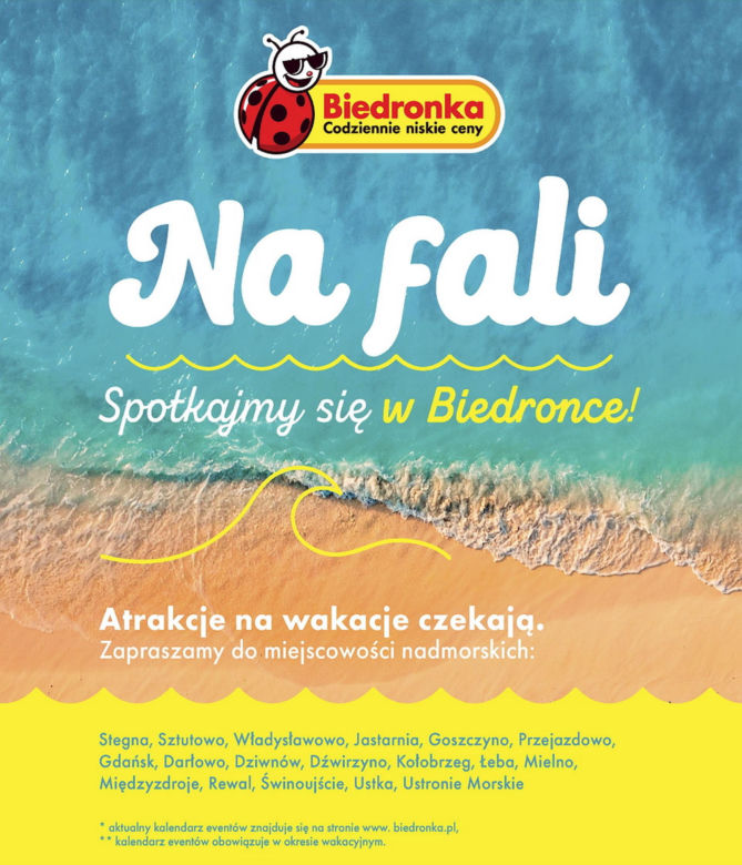 Biedronka na fali