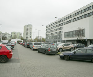 Mobilny punkt testów na koronawirusa.