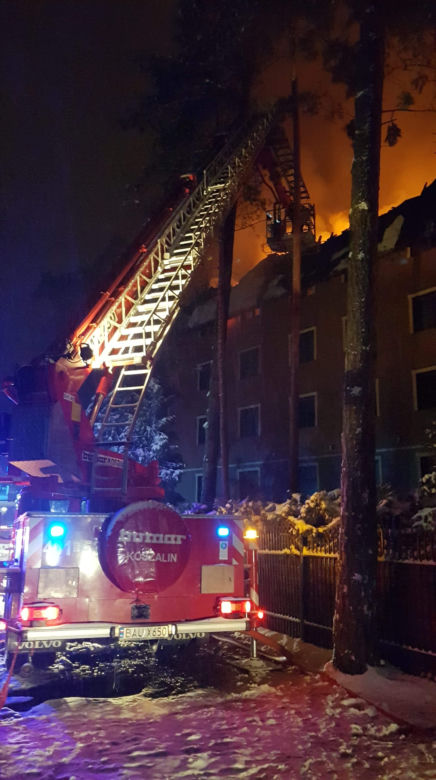 Augustów. Pożar hotelu. Znaczna część budynku spłonęła