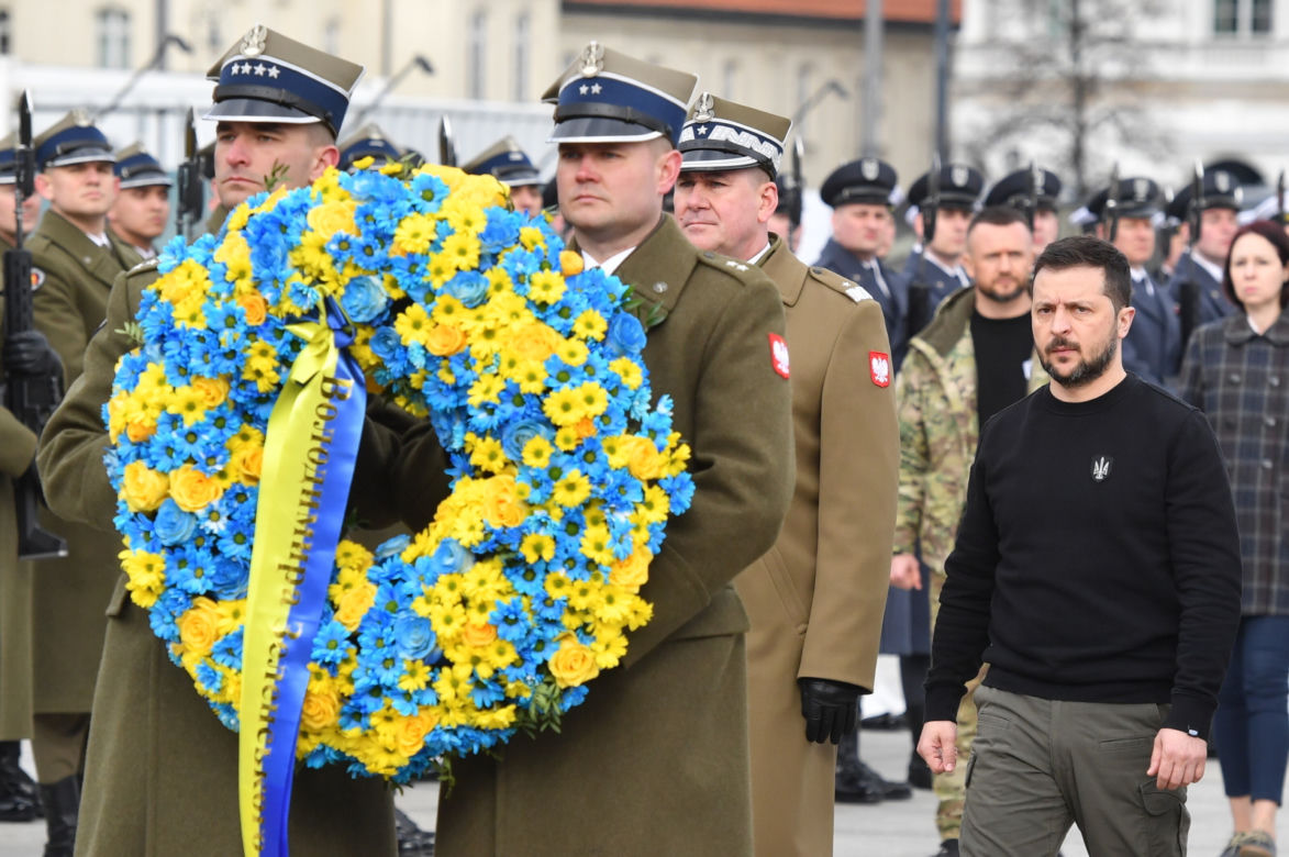 Wołodymyr Zełenski złożył kwiaty pod Grobem Nieznanego Żołnierza