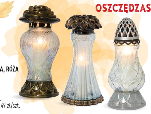 Oferta zniczy w Biedronce