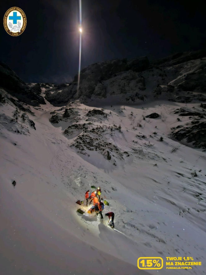 Dramatyczna nocna akcja w Tatrach. Spadli kilkaset metrów, nawigując z Google Maps