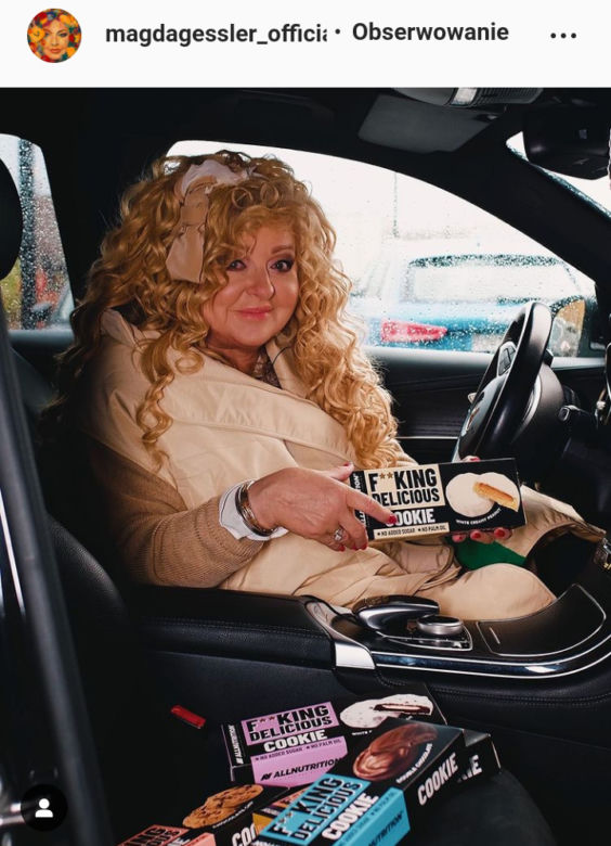 Magda Gessler na Instagramie poleca różne produkty