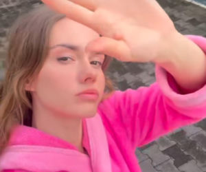 M jak miłość. Dominika Kachlik (Franka) na planie