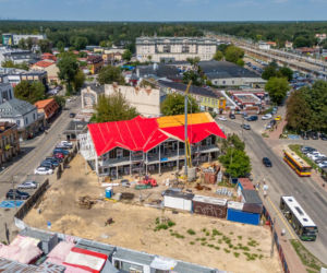 Nowy bazar w Otwocku podczas budowy